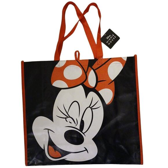 Disney Minnie Mouse Shopping Tote Bag Sz XL 19.5" x 17.5 2-Sided Lightweight New - Picture 1 of 7